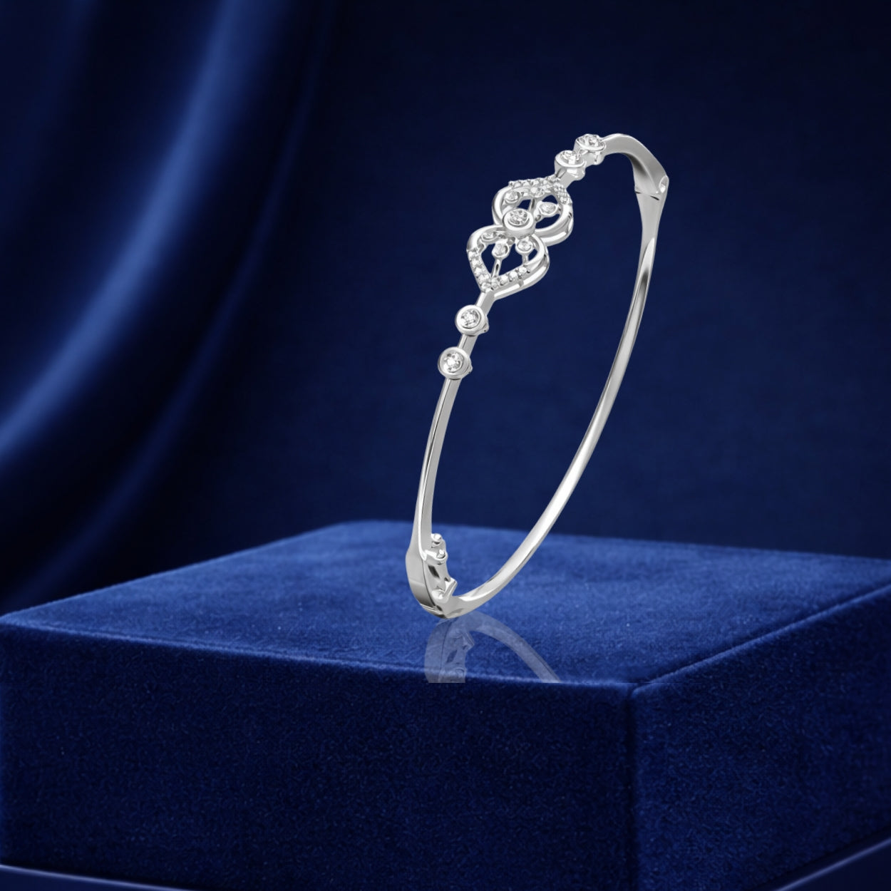 925 sterling silver bracelet for women with ruby stone and diamond accents by Sivra Jewels