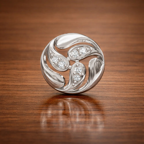 Sivra Swirl Circle 925 Silver Stud Earrings | Sterling Silver for Girls