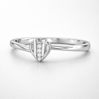 Elegant Heart AD Diamond Ring in 925 Sterling Silver