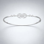 925 Sterling Silver Diamond Motif Bracelet