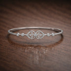 925 Sterling Silver Diamond Motif Bracelet