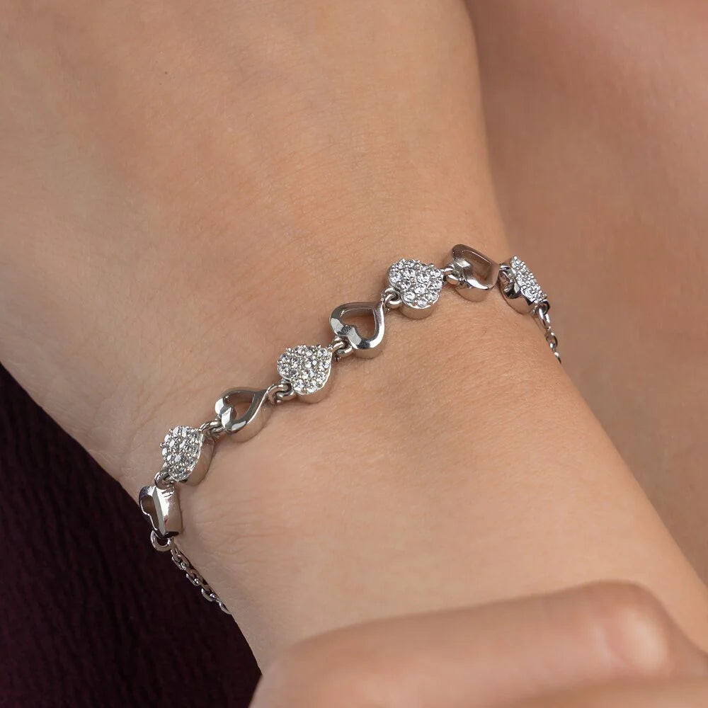 Elegant women's 925 silver bracelet