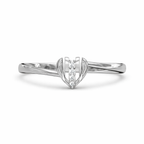 Elegant Heart AD Diamond Ring in 925 Sterling Silver
