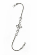 925 Sterling Silver Diamond Chain Bracelet for Women – Elegant Floral