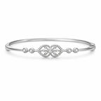 925 Sterling Silver Diamond Motif Bracelet