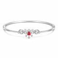 925 Sterling Silver Ruby Motif Bracelet | Pure 925 Silver