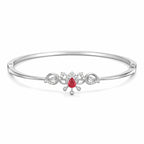 925 Sterling Silver Ruby Motif Bracelet | Pure 925 Silver