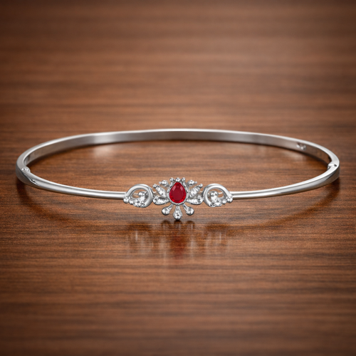 925 Sterling Silver Ruby Motif Bracelet | Pure 925 Silver