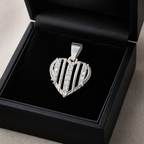 Elegant Heart Shape AD Diamond Pendant in 925 Sterling Silver