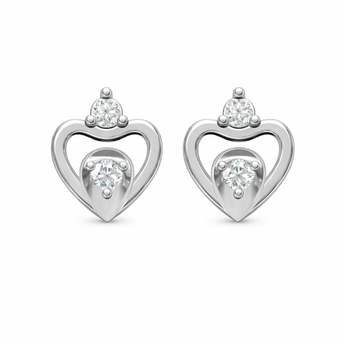 Heart Spark 925 Sterling Silver Stud Earrings for Women