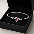 925 Sterling Silver Ruby Motif Bracelet | Pure 925 Silver